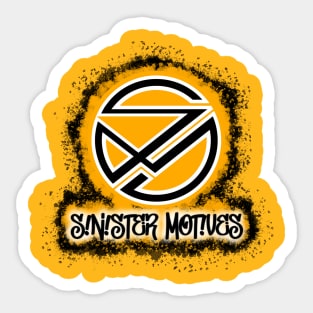 Sinister Motives logo orange Sticker